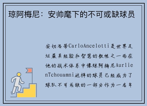 琼阿梅尼:安帅麾下的不可或缺球员 琼阿梅尼:安帅麾下的不可或缺球员